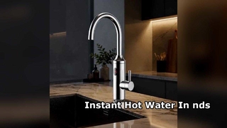 Keukenkraan met direct warm water, roestvrijstalen kraan