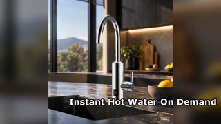 Keukenkraan met direct warm water en digitaal display